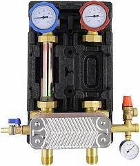 Насосный модуль с теплообменником 28 пластин 1&quot;н х 1&quot;в Rommer RDG-1038-282501 без насоса