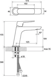 Смеситель для раковины Ravak Classic хром X070080 Смеситель для раковины Ravak Classic хром X070080, 2