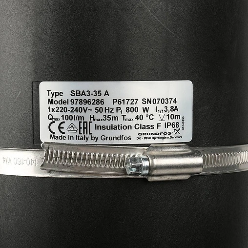 Автоматическая погружная насосная установка Grundfos SBA 3-35 A 97896286 Автоматическая погружная насосная установка Grundfos SBA 3-35 A 97896286