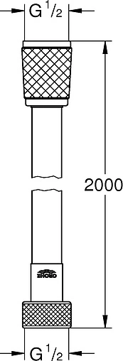 Шланг для душа Grohe Relexaflex 200см хром матовый 28155001