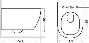 Унитаз подвесной безободковый Logan L5W City белый 00312557 Унитаз подвесной безободковый Logan L5W City белый 00312557, 2