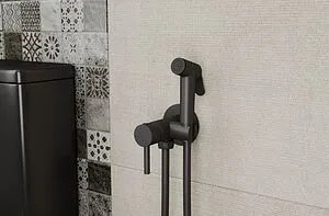 Гигиенический душ со смесителем Bravat чёрный матовый D9151BW-ENG, 4