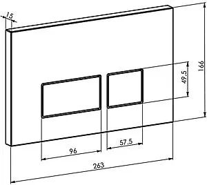 Клавиша смыва для унитаза Toni Arti Noche TA-0047 Gun Metall Клавиша смыва для унитаза Toni Arti Noche TA-0047 Gun Metall, 2