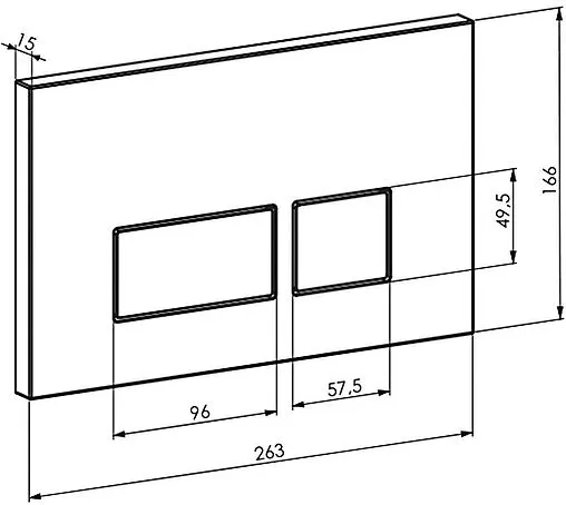 Клавиша смыва для унитаза Toni Arti Noche TA-0047 Gun Metall Клавиша смыва для унитаза Toni Arti Noche TA-0047 Gun Metall