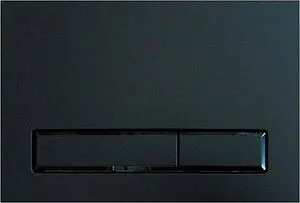 Клавиша смыва для унитаза KK-POL M08 350/PPC/142-00-07 кнопка/черный матовый, кольца/черный глянцевый, 1