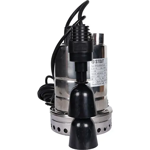 Насос дренажный Q=10.5м³/ч H=10м Stout SPD-0003-200450 Насос дренажный Q=10.5м³/ч H=10м Stout SPD-0003-200450