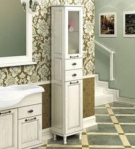 Шкаф-пенал напольный Aquaton Жерона 35 R белое серебро 1A158903GEM2R, 3