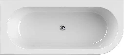 Ванна акриловая Cezares Slim Corner 180x80 L белый/панель черный матовый
