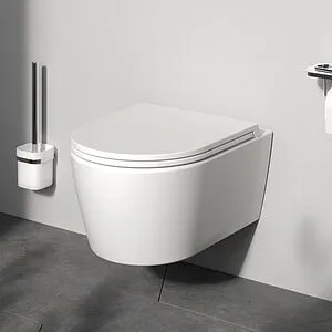 Унитаз подвесной безободковый Am.Pm Func FlashClean белый матовый C8F1700MWSC Унитаз подвесной безободковый Am.Pm Func FlashClean белый матовый C8F1700MWSC, 3