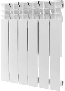 Радиатор алюминиевый 6 секций Rommer Plus 500 RAL-3210-050006, 1
