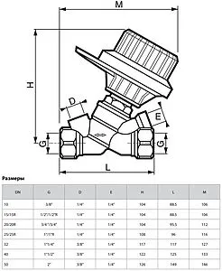 Балансировочный клапан ½&quot;в х ½&quot;в Kvs 4.47 Comap 750404, 2