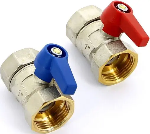 Комплект прямых шаровых кранов с накидной гайкой 1&quot;в x 1&quot;нг Rehau HKV/HKV-D 12081221001