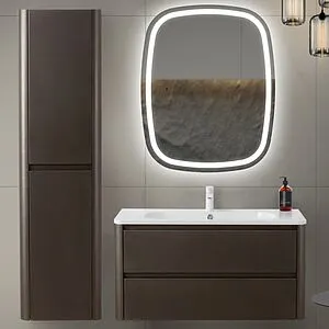 Тумба-умывальник подвесная Cezares Relax 80 оружейная сталь RELAX-800-2C-SO-GM+CZR-800/480-LV-MR-NV, 5