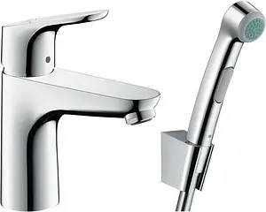 Смеситель для раковины с гигиеническим душем Hansgrohe Focus 100 хром 31927000, 1