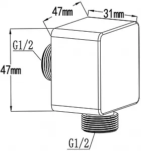 Шланговое подключение Swedbe Platta чёрный матовый 5508B, 2