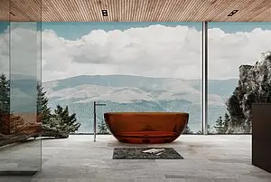 Ванна отдельностоящая прозрачная Abber Kristall 165x78 AT9701Opal Ванна отдельностоящая прозрачная Abber Kristall 165x78 AT9701Opal, 4