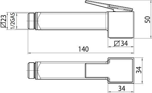 Гигиенический душ Bossini Cube хром B00475.030