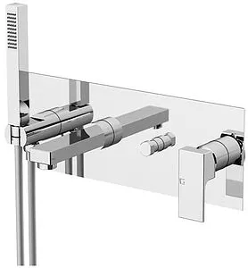 Смеситель для ванны скрытого монтажа Gattoni Kubik хром 2505/25C0 Смеситель для ванны скрытого монтажа Gattoni Kubik хром 2505/25C0, 1