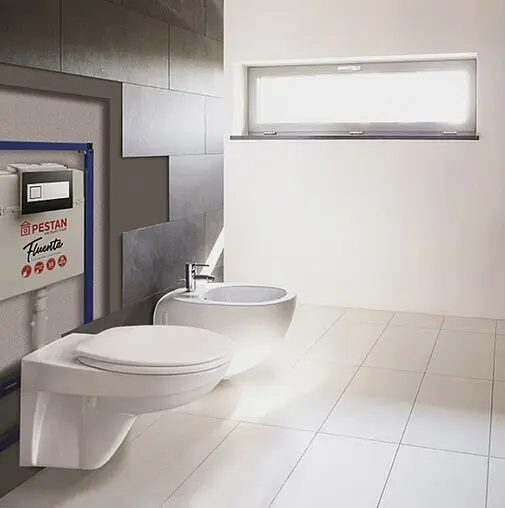 Комплект 6 в 1 Pestan Fluenta Basic SET40006460AW с кнопкой Active белый глянцевый