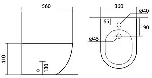 Биде напольное Aquatek Европа белый AQ1017-00, 2