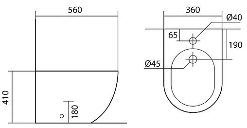 Биде напольное Aquatek Европа белый AQ1017-00