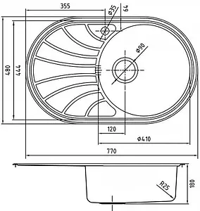 Мойка кухонная IDDIS Suno 77 R хром SUN77SRi77K Мойка кухонная IDDIS Suno 77 R хром SUN77SRi77K, 2