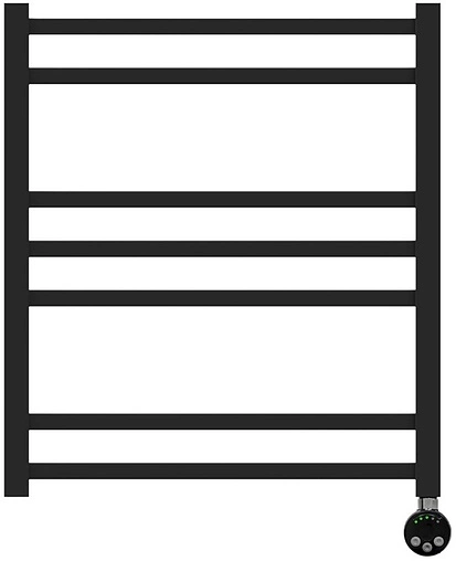 Полотенцесушитель электрический лесенка Lemark Bellario П7 600х500 черный матовый LM68607EBL