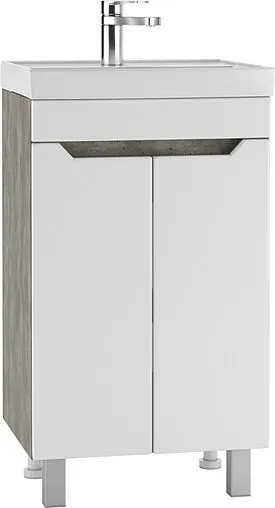 Тумба под умывальник напольная Айсберг Мечта 50 белый/бетон DM2331T
