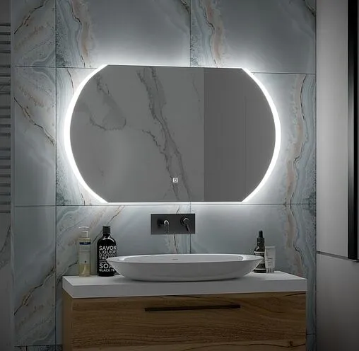 Зеркало с подсветкой Continent Polaris Led 100x60 белый ЗЛП883