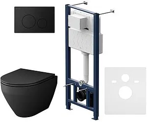 Комплект 6 в 1 Am.Pm Spirit 2.0 FlashClean IS49038.701700MB с кнопкой черный матовый, 5