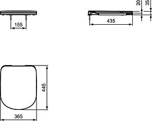 Крышка-сиденье для унитаза с микролифтом Ideal Standard Tempo белый T679401 Крышка-сиденье для унитаза с микролифтом Ideal Standard Tempo белый T679401, 2