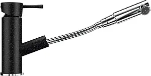 Смеситель для кухни с выдвижным изливом Ulgran чёрный U-009-308 Смеситель для кухни с выдвижным изливом Ulgran чёрный U-009-308, 1