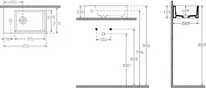 Раковина ISVEA Purita 45 белый 10PL50045SV Раковина ISVEA Purita 45 белый 10PL50045SV, 2