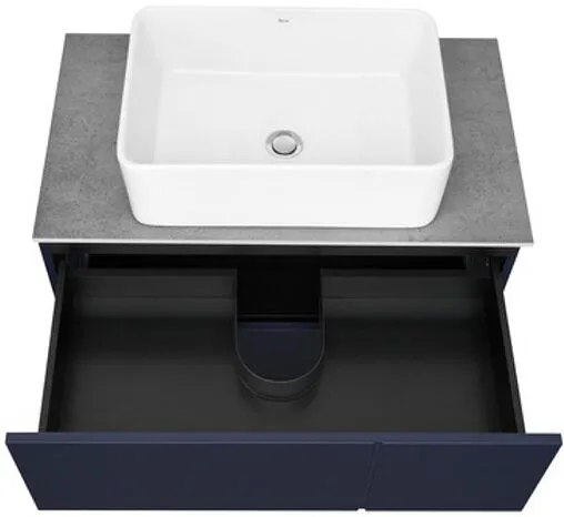 Тумба-умывальник подвесная Roca Luna 80 синий ZRU9307767+ZRU9307771+32700B000