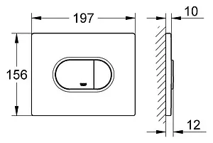 Клавиша смыва для унитаза Grohe Arena Cosmopolitan 38858P00 хром матовый Клавиша смыва для унитаза Grohe Arena Cosmopolitan 38858P00 хром матовый, 3