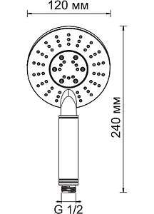 Лейка ручного душа Wasserkraft хром A058 Лейка ручного душа Wasserkraft хром A058, 2