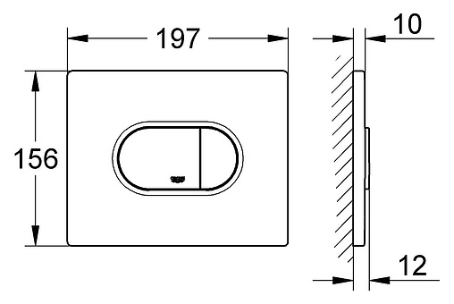 Клавиша смыва для унитаза Grohe Arena Cosmopolitan 38858P00 хром матовый Клавиша смыва для унитаза Grohe Arena Cosmopolitan 38858P00 хром матовый