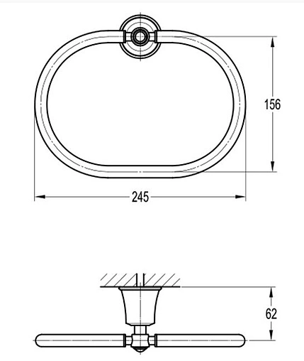 Полотенцедержатель Swedbe Terracotta Art терракотовый 2540