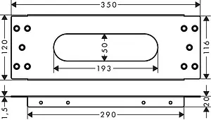 Монтажная панель для монтажа на плитку Hansgrohe sBox 28016000, 2