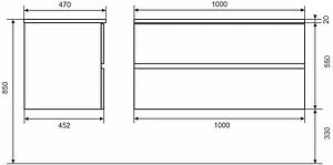 Тумба-умывальник подвесная Uperwood Barsa 100 дуб сонома/чёрный матовый 293020542, 2