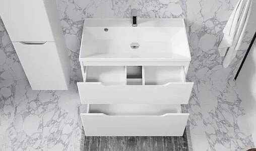 Тумба под умывальник подвесная Raval Wector 80 белый Wct.01.80/P/W/MD