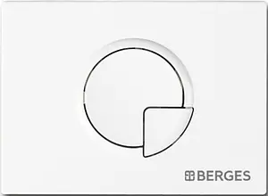 Клавиша смыва для унитаза BERGES Novum R1 040021 белый глянцевый Клавиша смыва для унитаза BERGES Novum R1 040021 белый глянцевый, 1