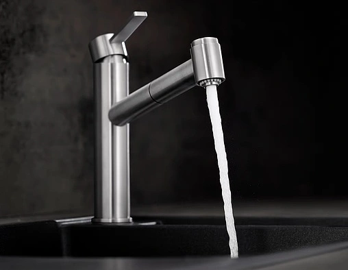 Смеситель для кухни с выдвижным изливом Blanco Ambis-S нержавеющая сталь 523119