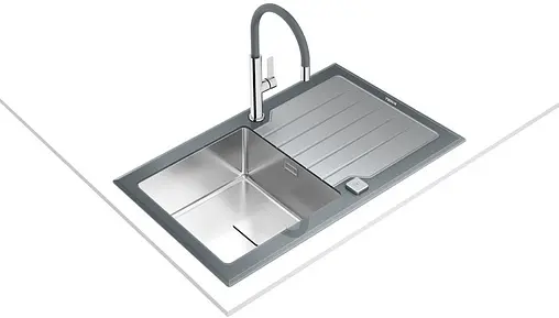 Мойка кухонная Teka Diamond RS15 1B 1D 86 нержавеющая сталь/серый камень 115100021