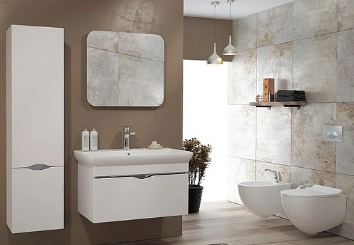 Тумба-умывальник подвесная ISVEA Viva 80 белый 21VVS001080I+10VV50081SV