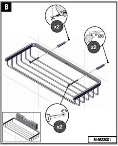 Полка Roca Nuova хром 816533001, 3
