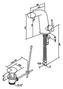 Смеситель для раковины Am.Pm Awe хром F1582100 Смеситель для раковины Am.Pm Awe хром F1582100, 2