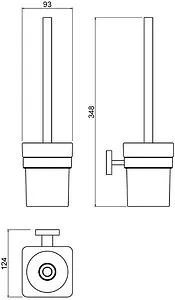 Ёршик для унитаза Timo Selene хром 10061/00 Ёршик для унитаза Timo Selene хром 10061/00, 2
