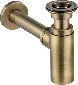 Сифон бутылочный для раковины Wirquin Lineis бронза 30987095 Сифон бутылочный для раковины Wirquin Lineis бронза 30987095, 1