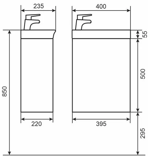 Тумба-умывальник подвесная Uperwood UPD Bio 40 белый 291020250